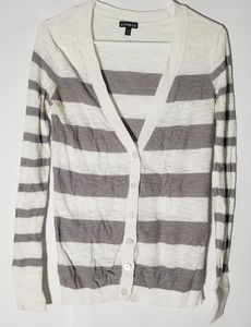 Express Sweaters - Express Tan and cream striped v neck sweater Express Sweaters - Express Tan and cream striped v neck sweater